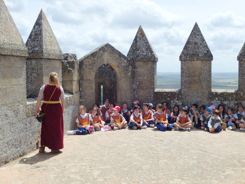 A School Class and Teacher in Period Costume.